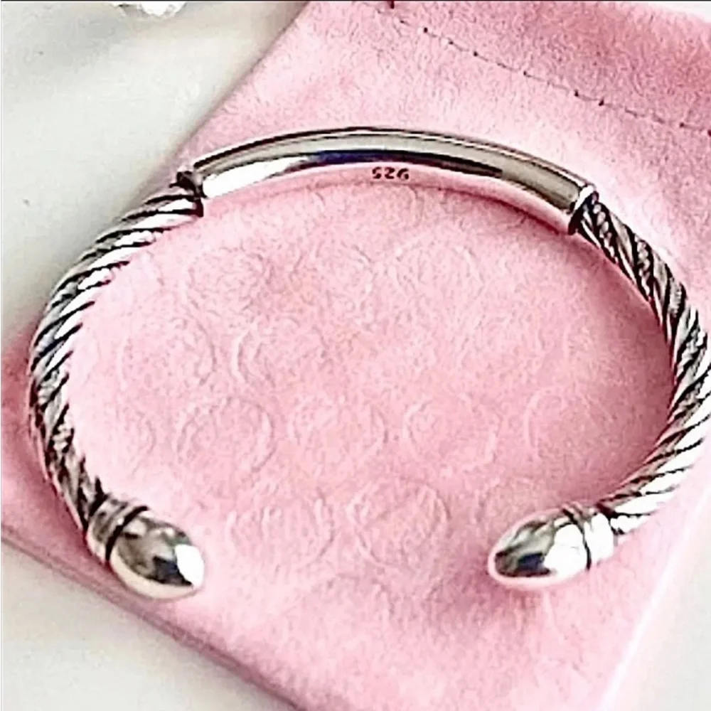 STERLING SILVER CUFF BANGLE BRACELET